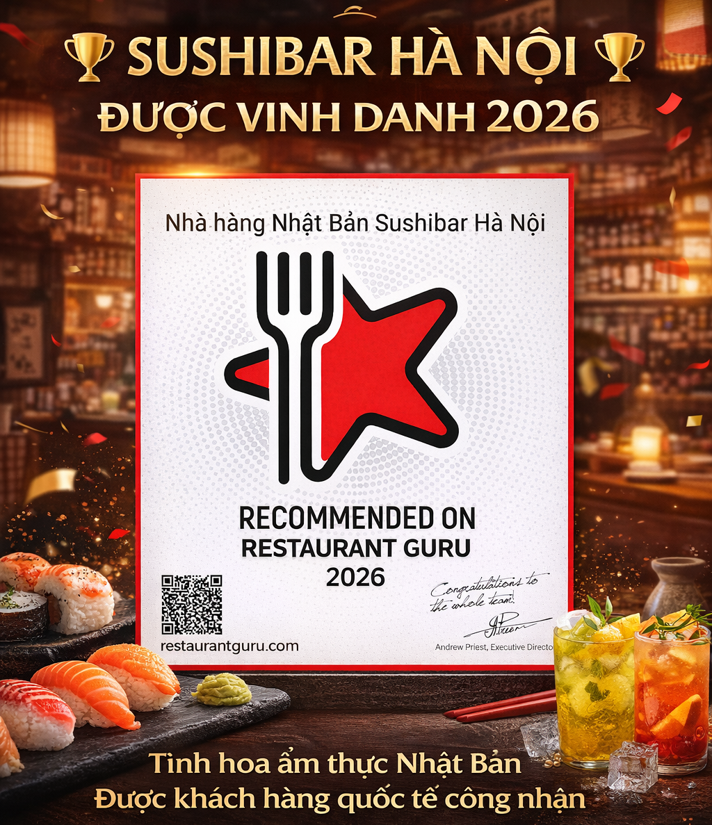 SUSHIBAR HÀ NỘI CHÍNH THỨC ĐƯỢC VINH DANH QUỐC TẾ 2026 